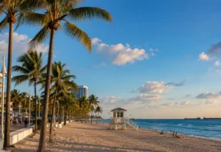 Fort Lauderdale beach and downtown skyline
