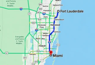Fort Lauderdale to Miami Drive Information